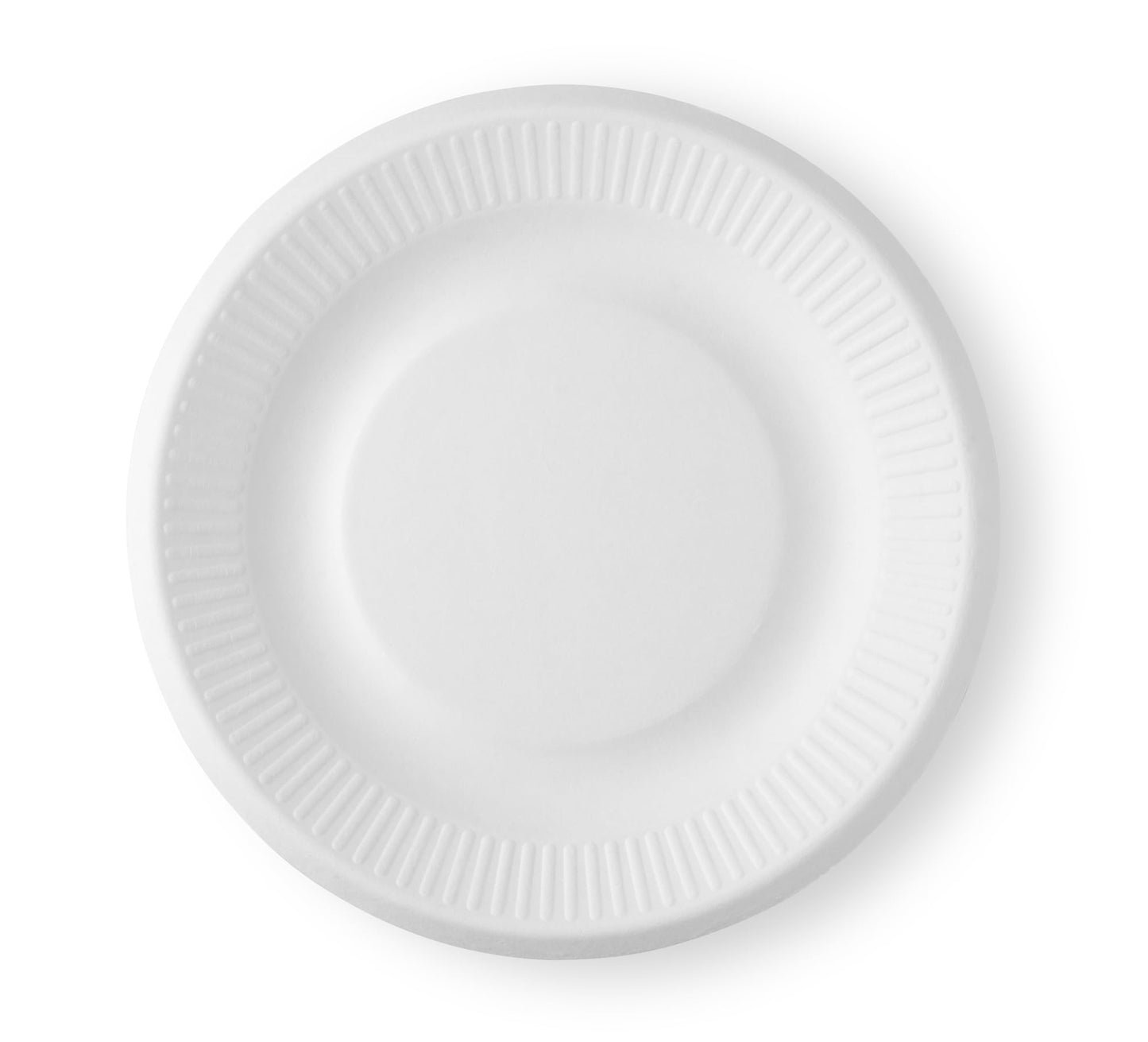 Idena 58250 - Piatti per feste bianchi, 100 pezzi, diametro 23 cm, ecologici e compostabili, piatti di carta, piatti di carta, stoviglie usa e getta
